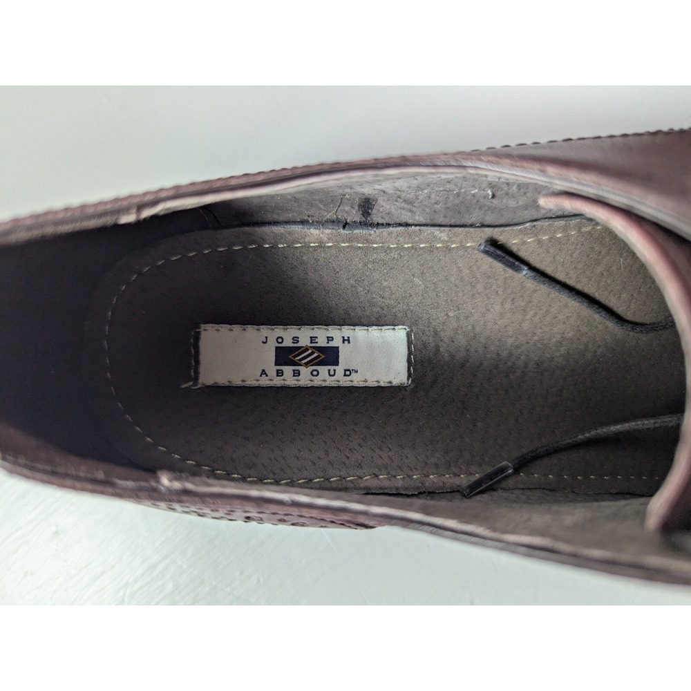 Joseph Abboud Heritage Shoes Mens Sz 11D Burgundy Leather Oxford Wingtip‎ Cherry - Picture 2 of 8